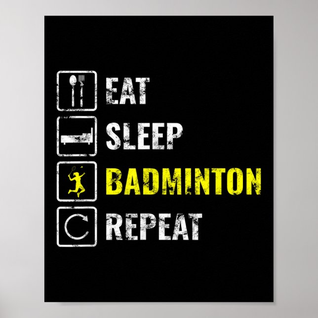 Póster Regalo para jugador de bádminton (Frente)