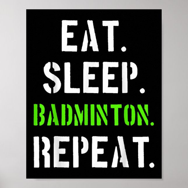 Póster Regalo para jugador de bádminton (Frente)