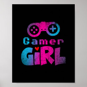 Póster Regalo para jugadora de videojuegos y deportes ele