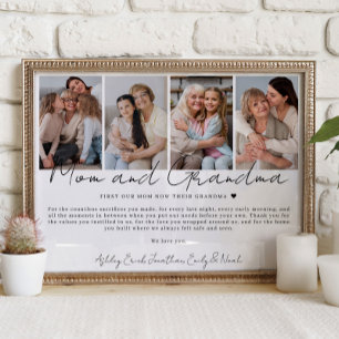Póster Regalo para Mamá y Abuela de parte de los Niños y