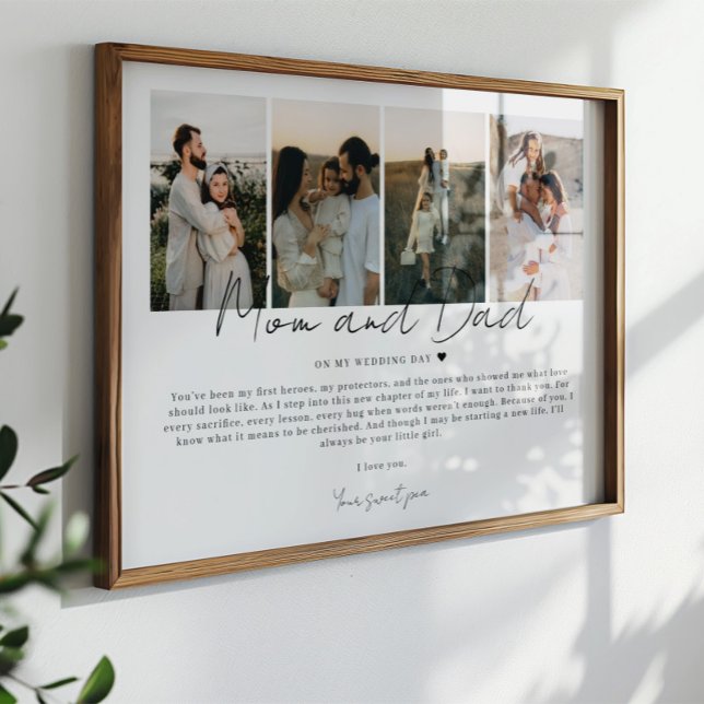 Póster Regalo para mamá y papá en mi día de bodas para pa (Subido por el creador)