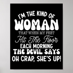 Póster Regalo para mujeres cita motivacional mujer segura