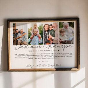 Póster Regalo para papá y abuelo de niños y nietos