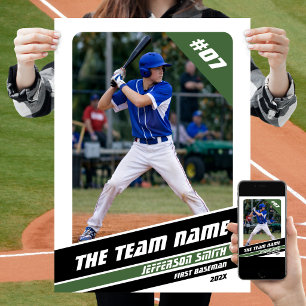 Póster Regalo personalizable para jugador de béisbol en v