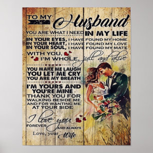 Póster Regalo personalizado, a la carta de mi marido
