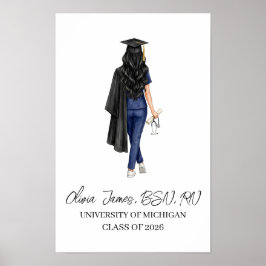Póster Regalo personalizado de graduación para enfermeras