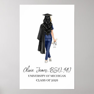 Póster Regalo personalizado de graduación para enfermeras