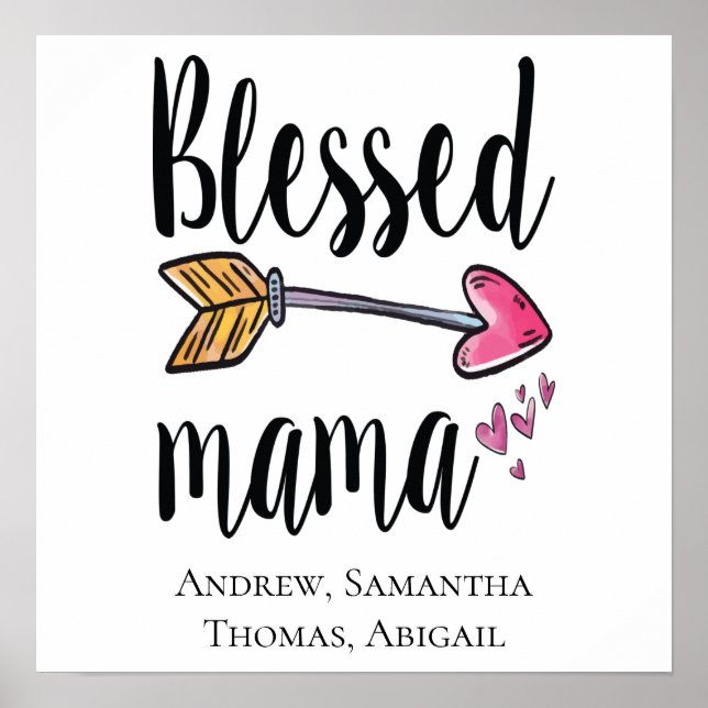 Póster Regalo personalizado del Día de la Madre (Frente)