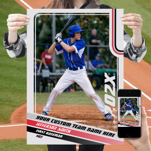 Póster Regalo personalizado para jugador de béisbol en gr