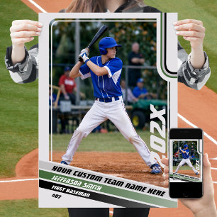 Póster Regalo personalizado para jugador de béisbol en ve