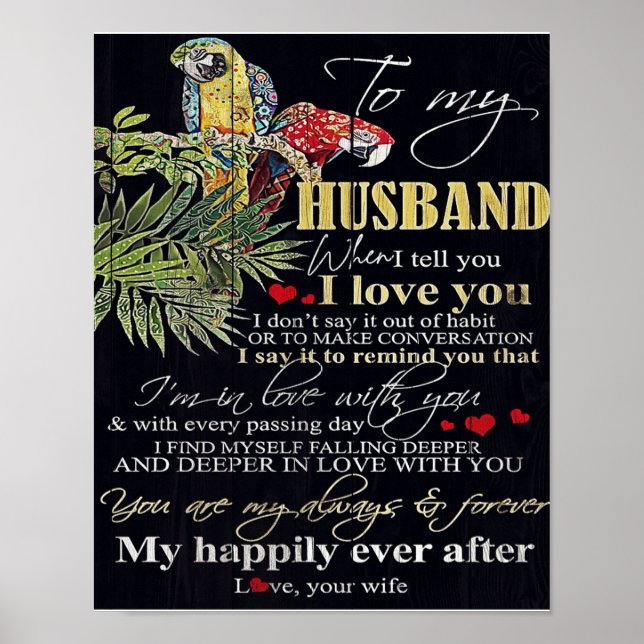 Póster Regalo Personalizado Para La Familia | A Mi Esposo (Frente)