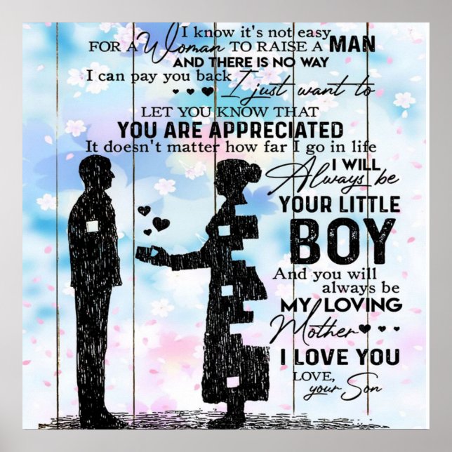 Póster Regalo Personalizado Para Mamá, Ofertas Cutas Pres (Frente)