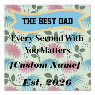 Póster Regalo Personalizado para Papá Regalo del Día del