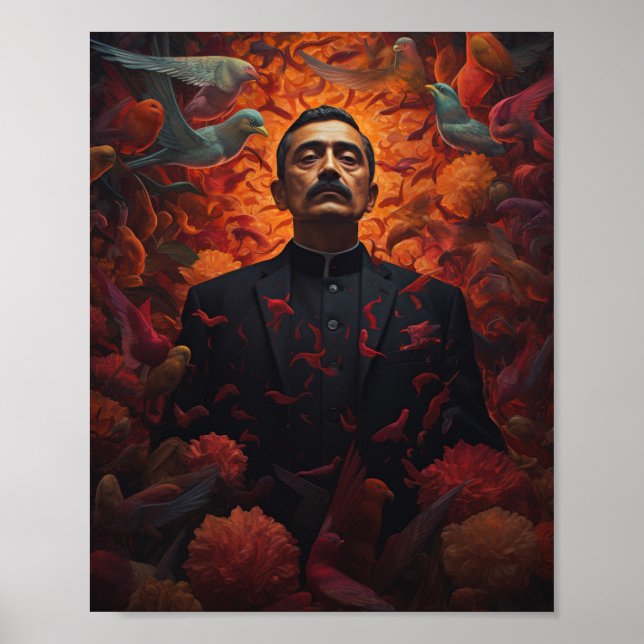Póster Regalo religioso México Jesús Malverde (Frente)