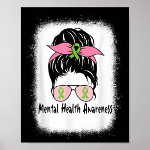 Póster Regalo Salud Mental Messy Bun Salud Mental Conscie