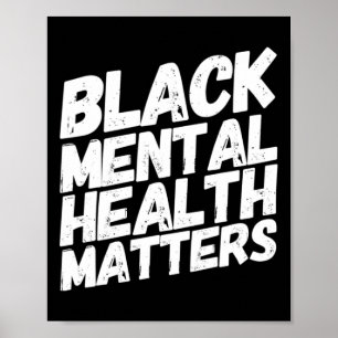 Póster Regalo terapéutico de Black Mental Health Matters
