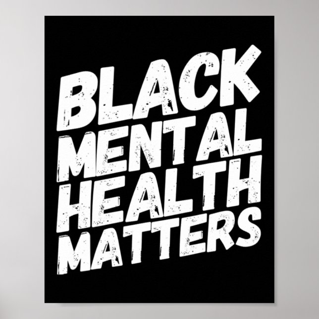 Póster Regalo terapéutico de Black Mental Health Matters (Frente)