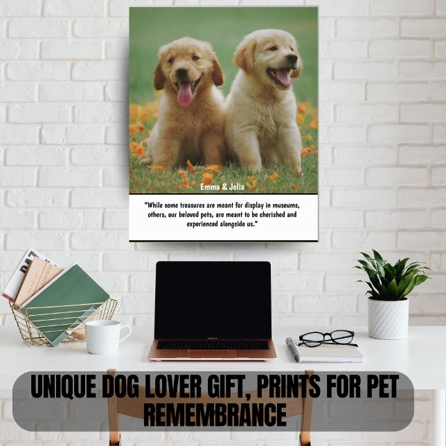 Póster Regalo único para amantes de los perros, Impresion (Personalized Memorial Posters & Prints for Unique Dogs & Animal Lovers)