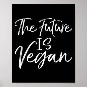Póster Regalo vegano lindo cita divertida vegetariana el
