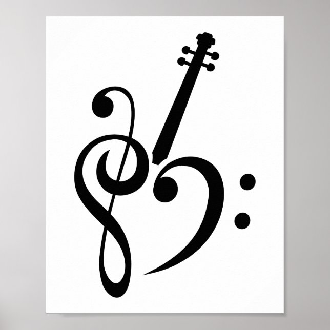 Póster Regalo violinista, amante de los violines - Violín (Frente)