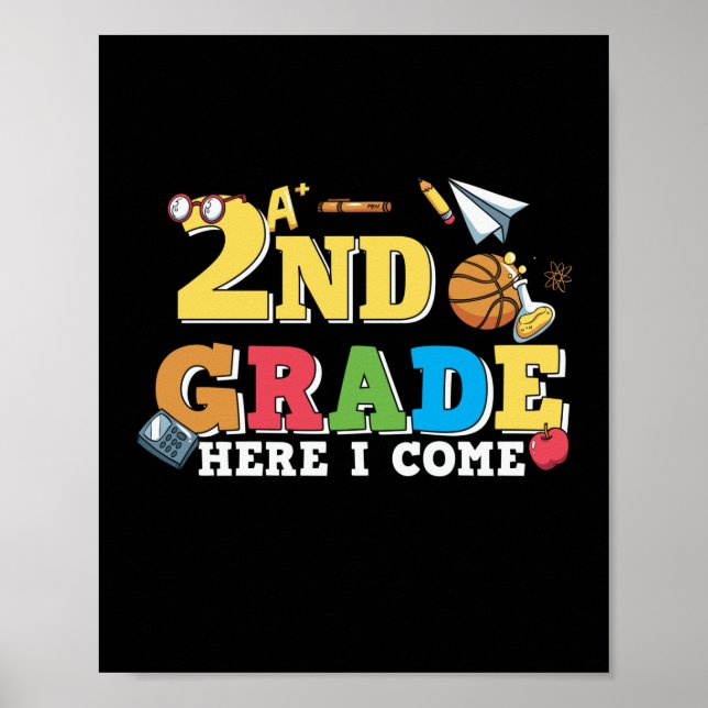 Póster Regalos 2.º Profesor | 2º Grado Aquí Llego (Frente)