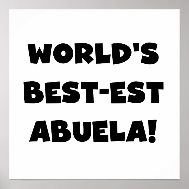 Póster Regalos blancos y negros del Mejor-est Abuela del  (Frente)