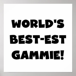 Póster Regalos blancos y negros del Mejor-est Gammie del