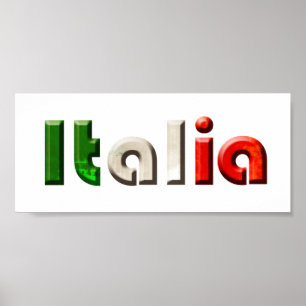 Póster Regalos con el logo de Italia para los amantes de