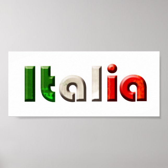 Póster Regalos con el logo de Italia para los amantes de  (Frente)
