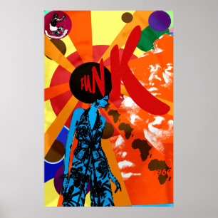 Póster Regalos de afiches retro de Funk