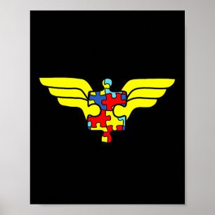 Póster Regalos De Autismo De Superhéroe Autista Para Niño