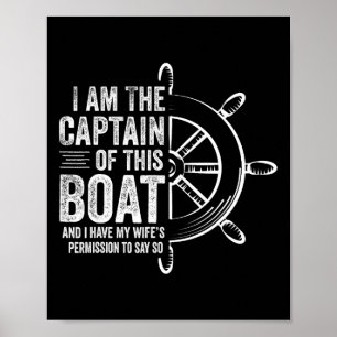 Póster Regalos de Barco Soy El Capitán De Este Barco Nave
