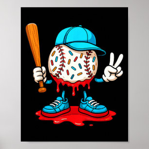 Póster Regalos de béisbol Drip Estilo de vida de béisbol