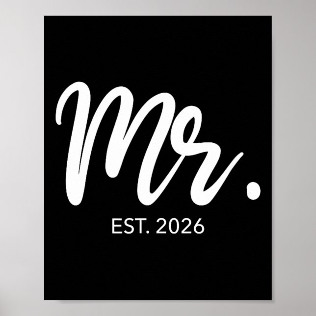 Póster Regalos de Boda Combinados Sr Est 2026 Novio (Frente)
