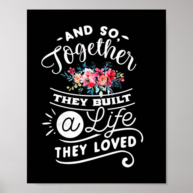 Póster Regalos de boda | Construyeron Una Vida Que Amaban (Frente)