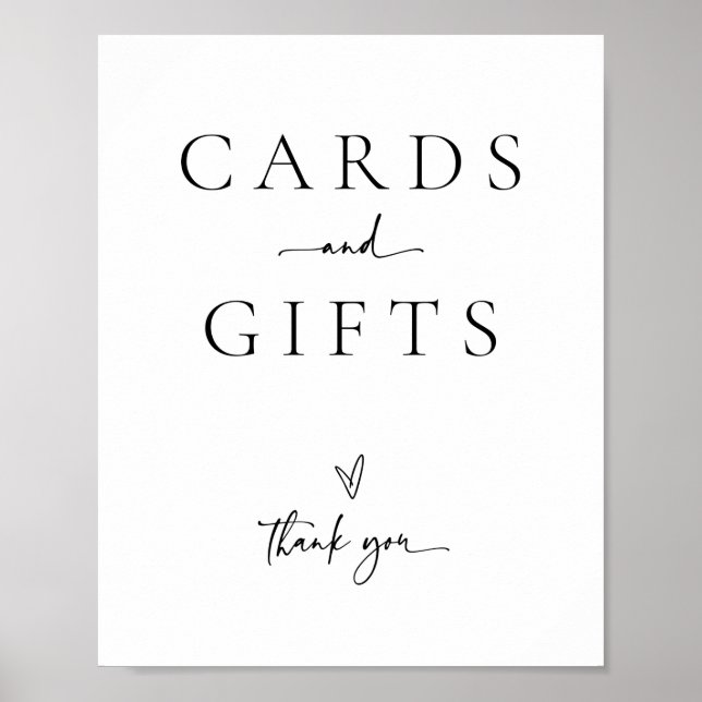 Póster Regalos de boda Tarjetas de Rótulo de mesa Poster  (Frente)