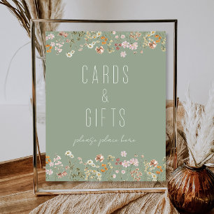Póster Regalos de Boho Wildflowers Bridal Shower