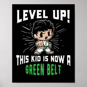 Póster Regalos de camiseta de premio de cinturón verde de