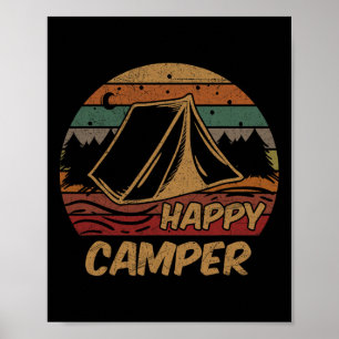 Póster Regalos de Camping Feliz Campista Campamento Amant