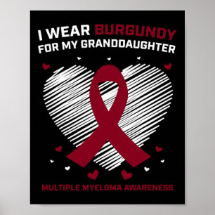 Póster Regalos de cáncer de sangre Nieta Mieloma múltiple