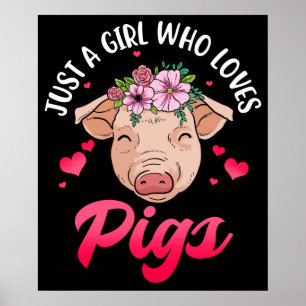 Póster Regalos De Cerdo Para Amantes De Cerdo Mujeres De