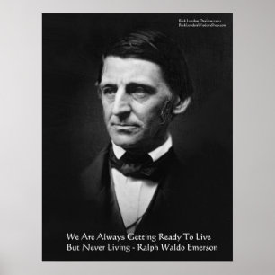 Póster Regalos de citas de sabiduría de RW Emerson "Listo
