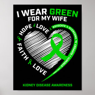 Póster Regalos de combate Esposa Esposa Enfermedad Renal 