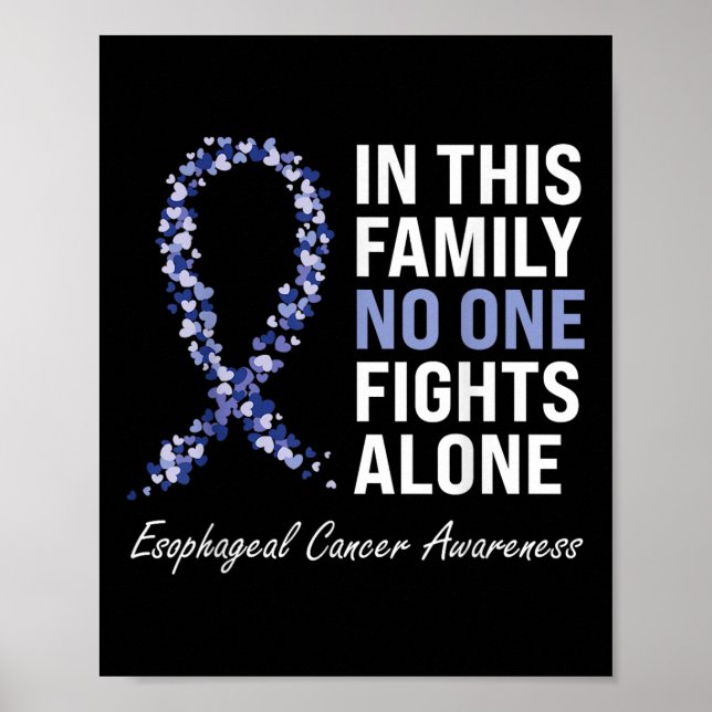 Póster Regalos de concienciación sobre el cáncer esofágic (Frente)