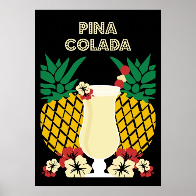 Póster Regalos de copas de Piña Colada (Frente)