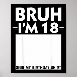 Póster Regalos de Cumpleaños 18 Años Chico Camiseta M