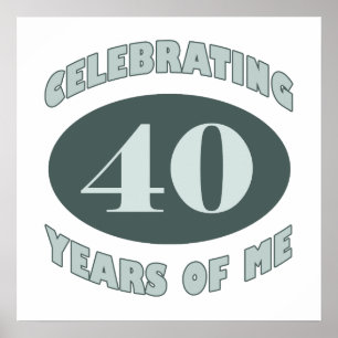 Póster Regalos de cumpleaños 40 divertidos