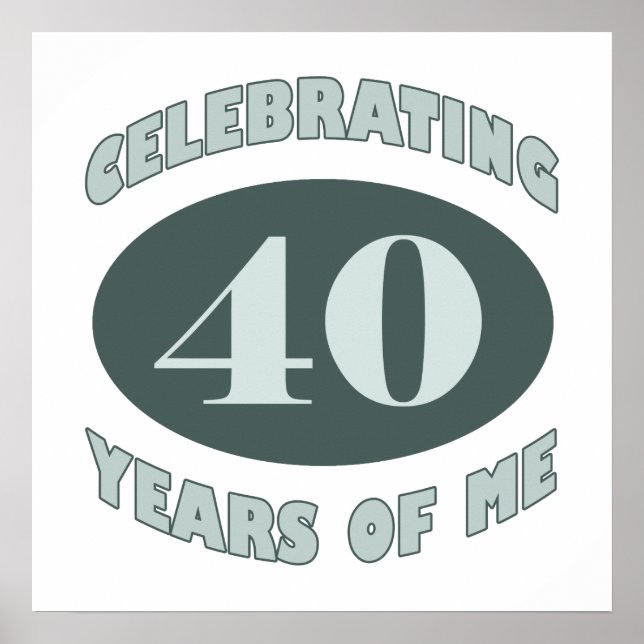 Póster Regalos de cumpleaños 40 divertidos (Frente)