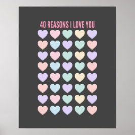 Póster Regalos de cumpleaños 40 - regalos 40