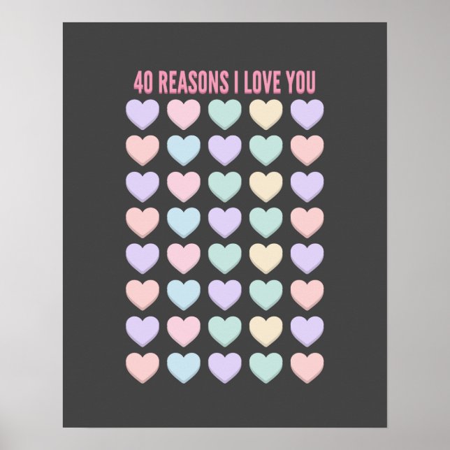 Póster Regalos de cumpleaños 40 - regalos 40 (Frente)